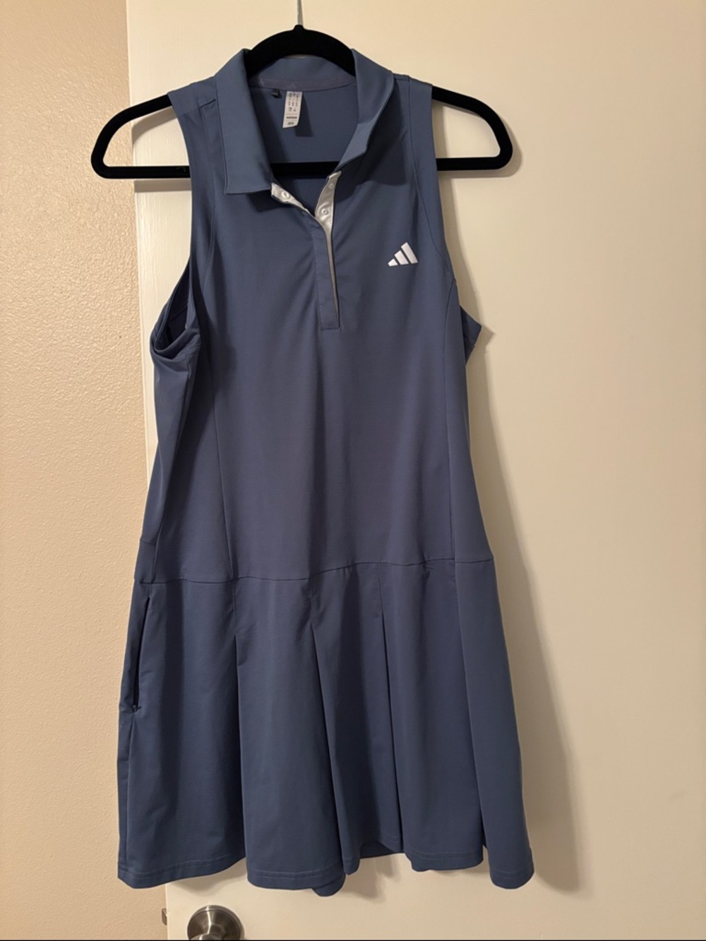 adidas Slate Blue Sleeveless Polo Tennis / Golf Dress